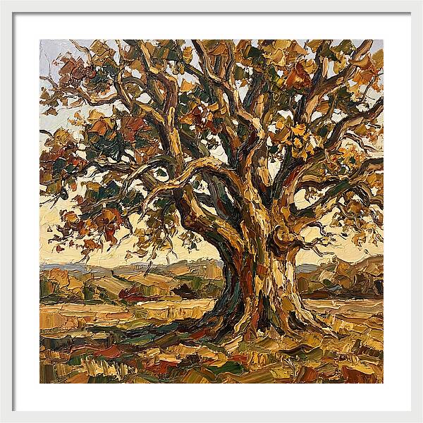 Majestic Oak Tree In Autumn