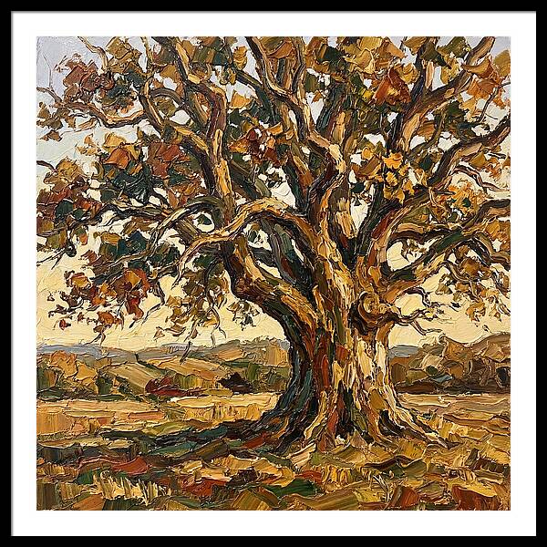 Majestic Oak Tree In Autumn