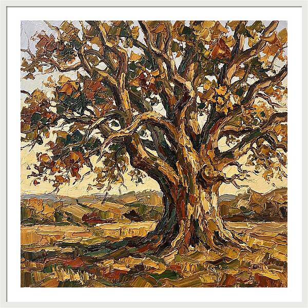 Majestic Oak Tree In Autumn