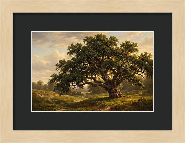 Majestic Oak Tree Under Soft Light