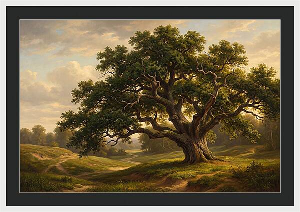 Majestic Oak Tree Under Soft Light
