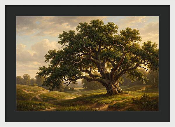 Majestic Oak Tree Under Soft Light