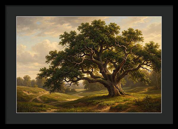Majestic Oak Tree Under Soft Light