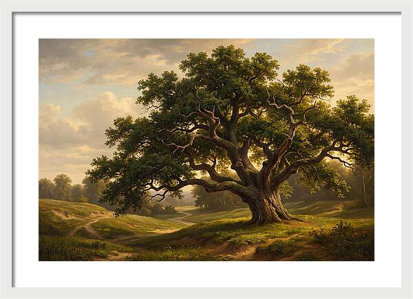 Majestic Oak Tree Under Soft Light