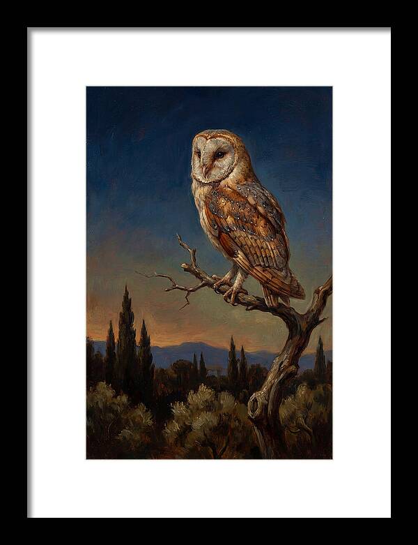 Majestic Owl At Dusk