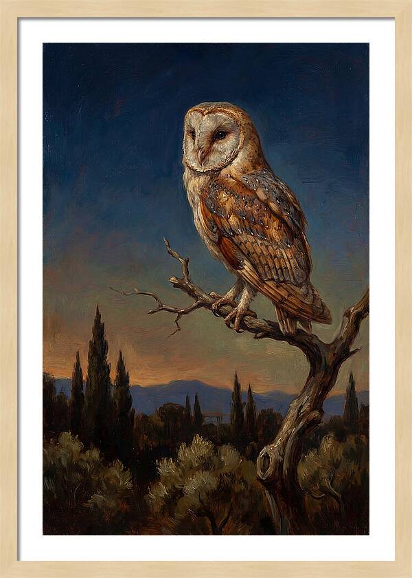 Majestic Owl At Dusk