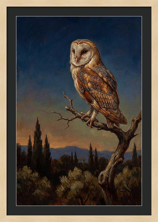 Majestic Owl At Dusk