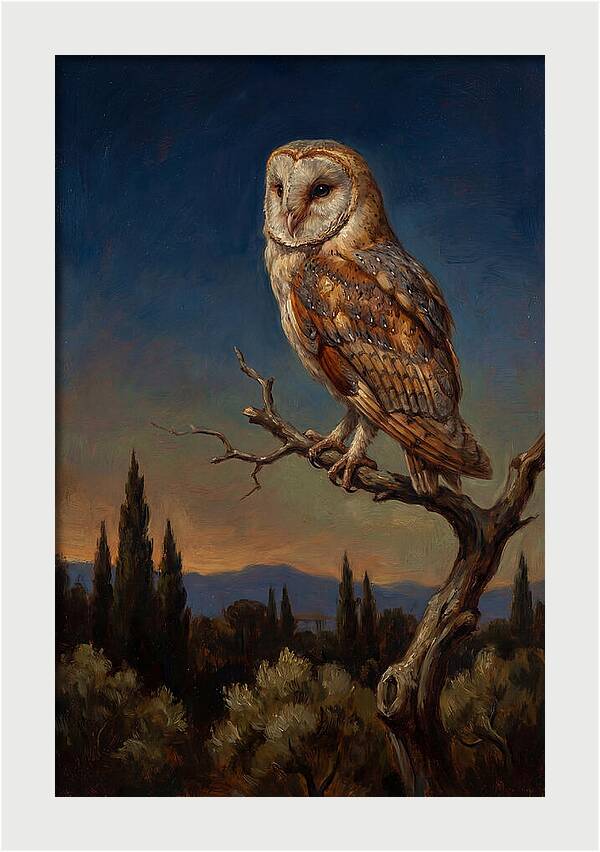 Majestic Owl At Dusk