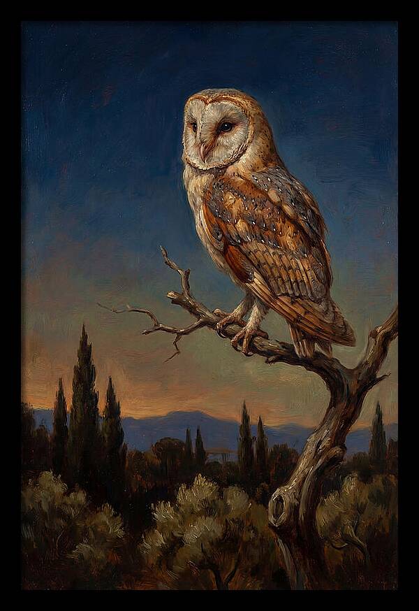 Majestic Owl At Dusk