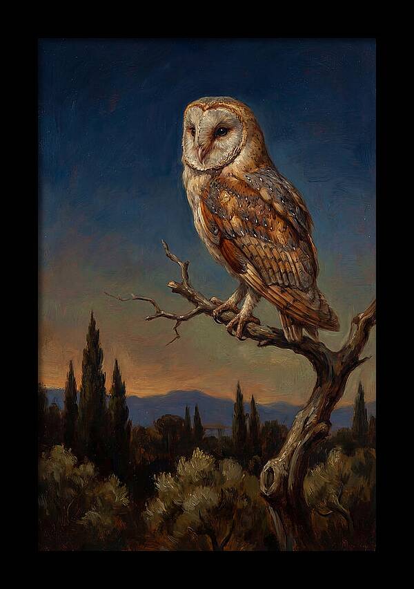 Majestic Owl At Dusk