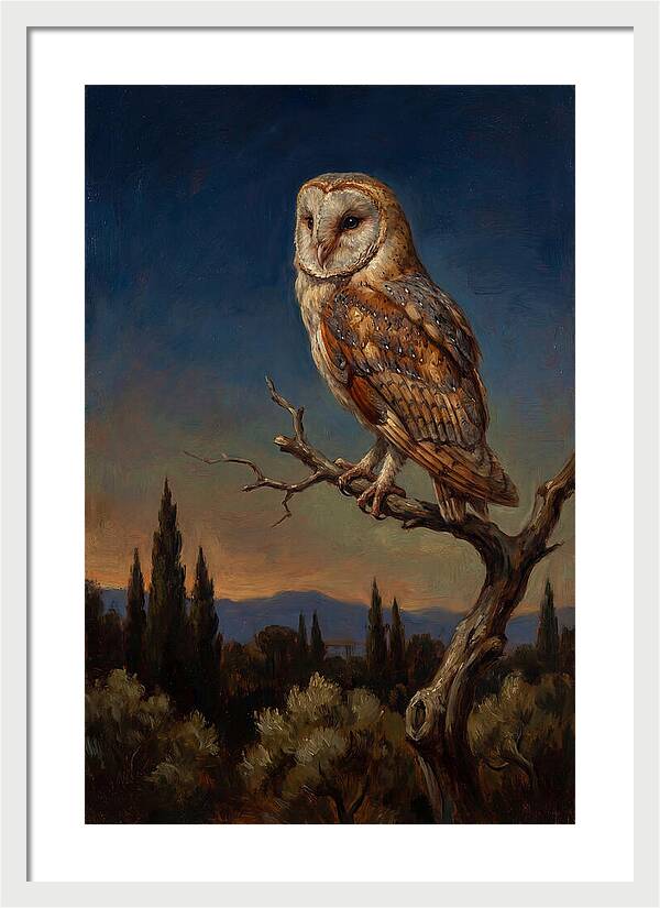 Majestic Owl At Dusk