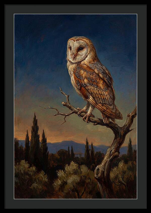 Majestic Owl At Dusk