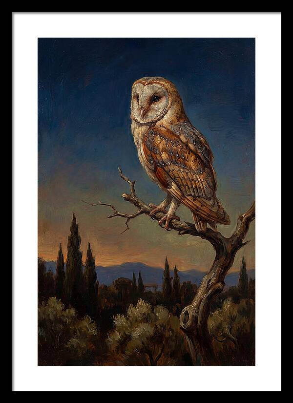 Majestic Owl At Dusk