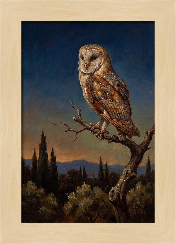 Majestic Owl At Dusk