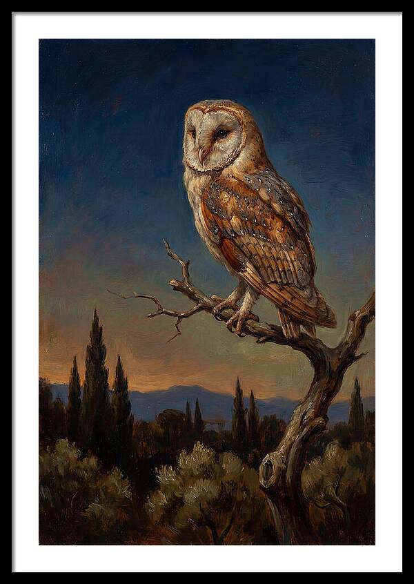 Majestic Owl At Dusk