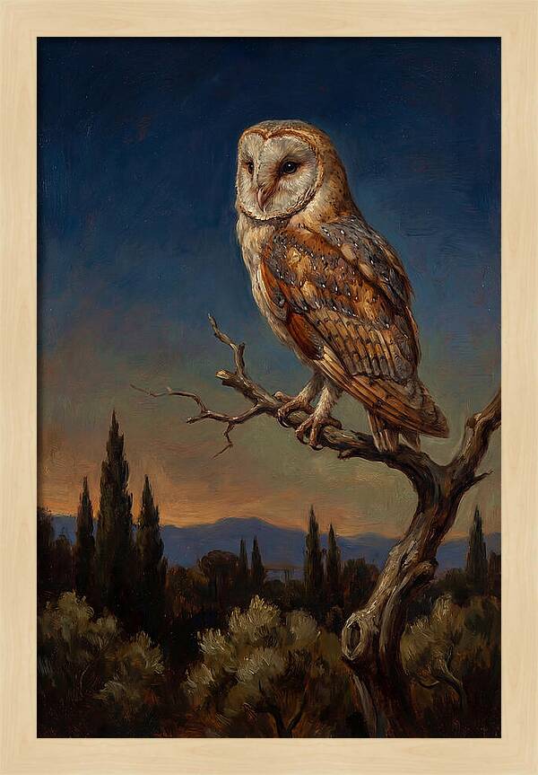 Majestic Owl At Dusk