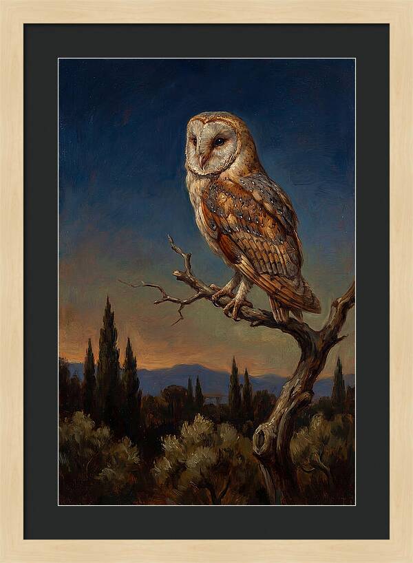 Majestic Owl At Dusk