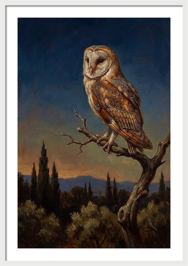 Majestic Owl At Dusk