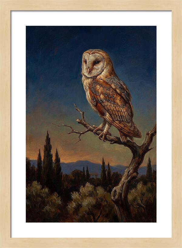 Majestic Owl At Dusk
