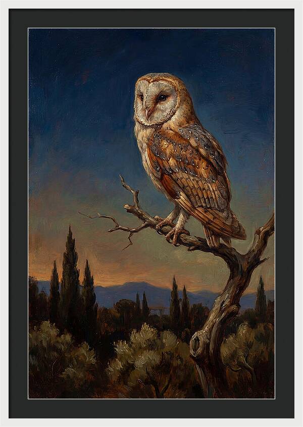 Majestic Owl At Dusk