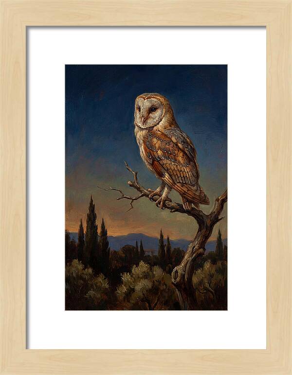 Majestic Owl At Dusk
