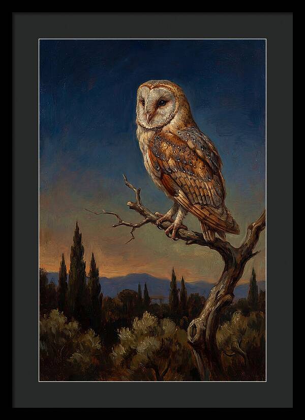 Majestic Owl At Dusk