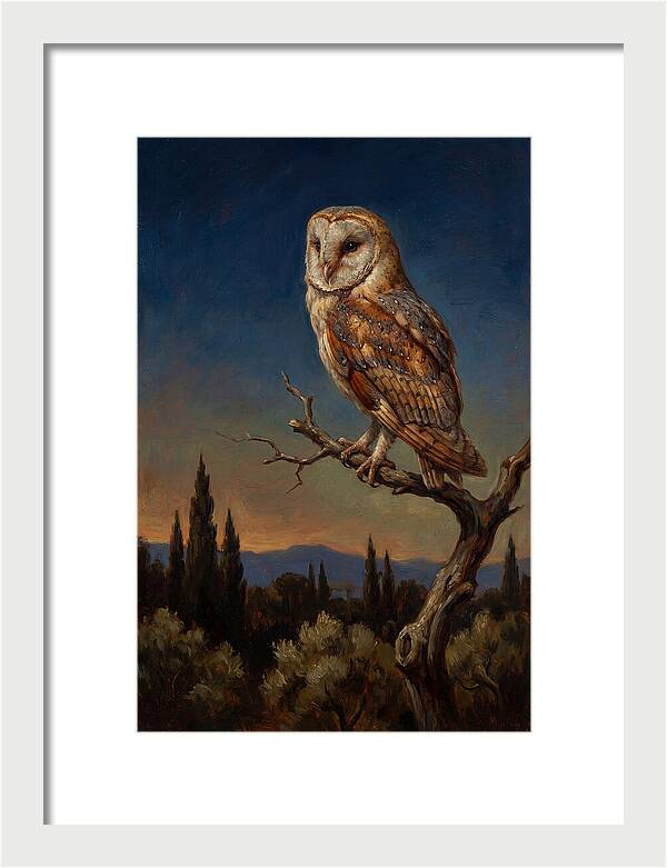 Majestic Owl At Dusk