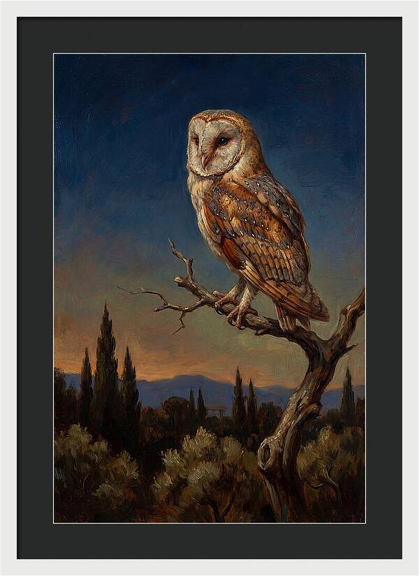 Majestic Owl At Dusk