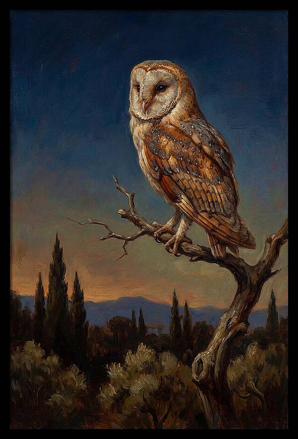 Majestic Owl At Dusk