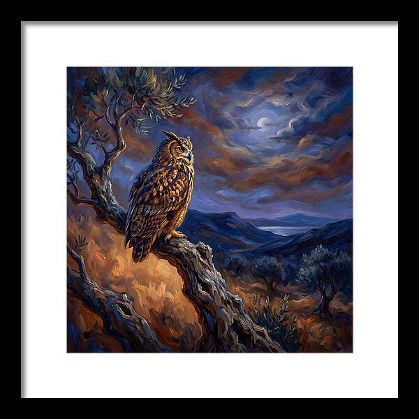 Majestic Owl Beneath The Moon