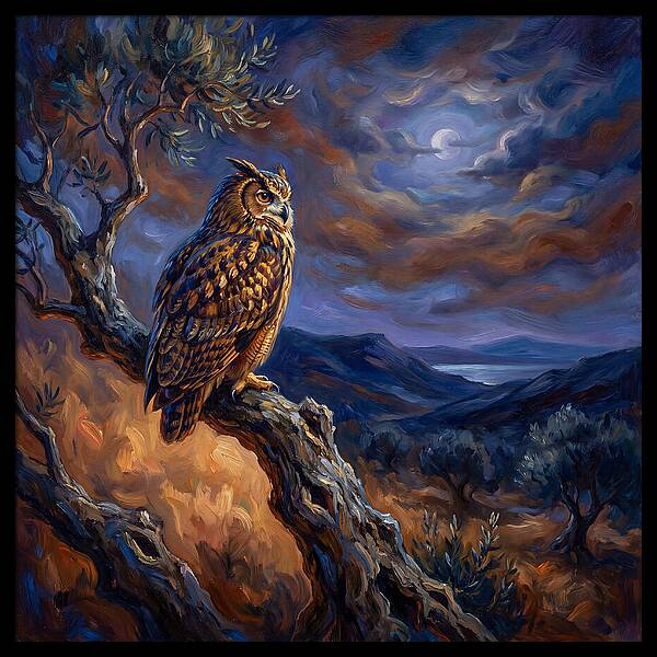 Majestic Owl Beneath The Moon