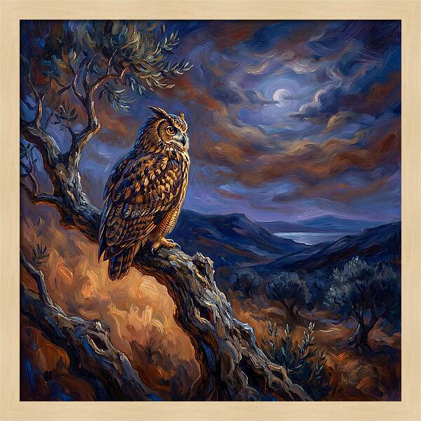 Majestic Owl Beneath The Moon