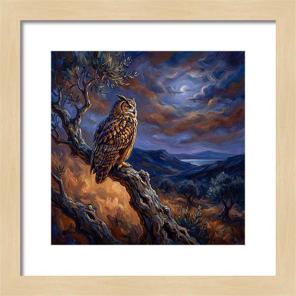 Majestic Owl Beneath The Moon