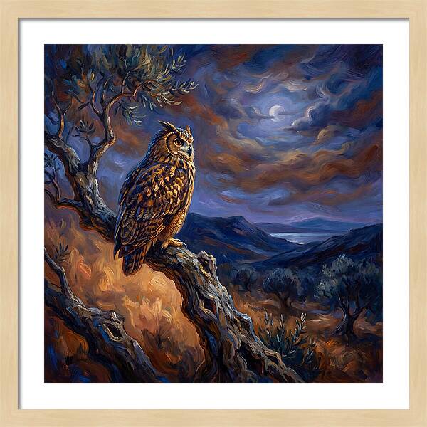 Majestic Owl Beneath The Moon