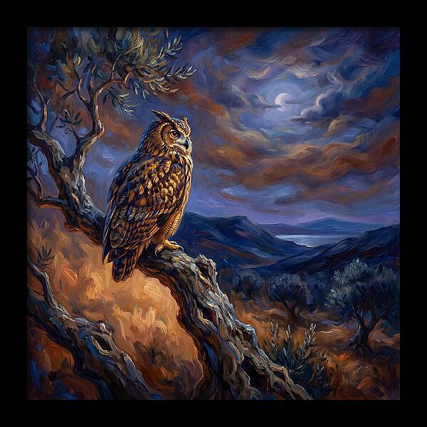 Majestic Owl Beneath The Moon