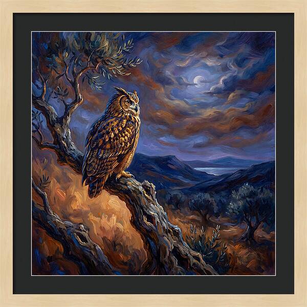 Majestic Owl Beneath The Moon