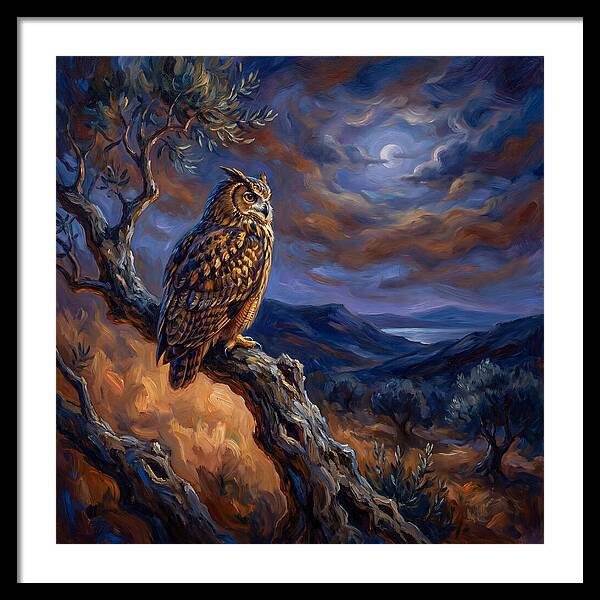 Majestic Owl Beneath The Moon