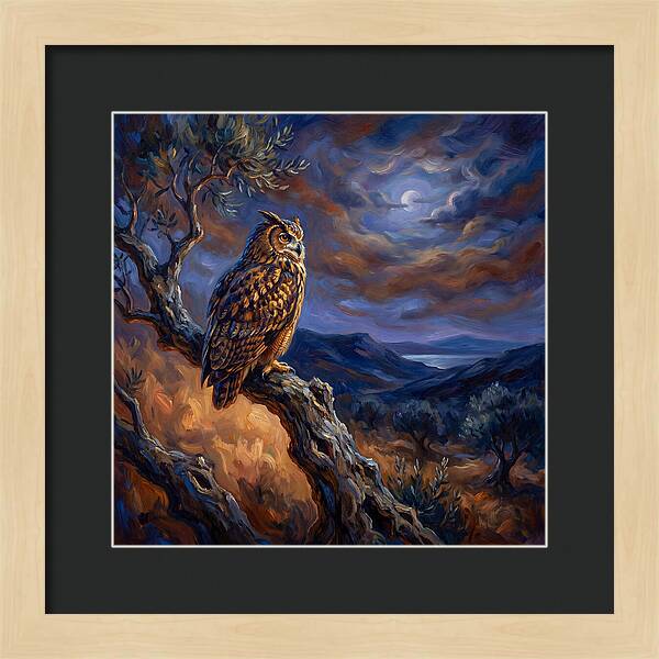 Majestic Owl Beneath The Moon