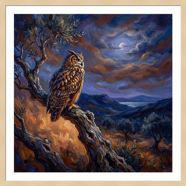 Majestic Owl Beneath The Moon