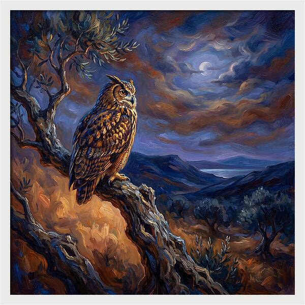 Majestic Owl Beneath The Moon