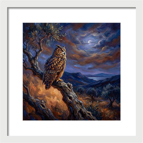 Majestic Owl Beneath The Moon