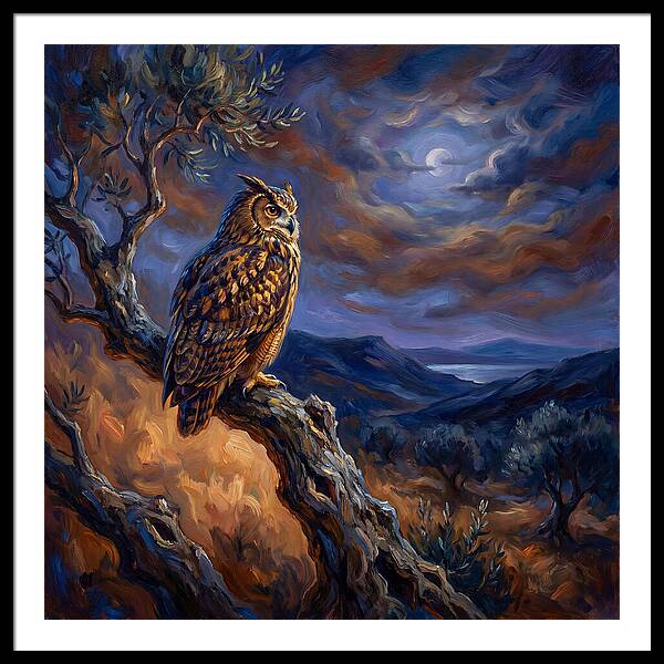 Majestic Owl Beneath The Moon