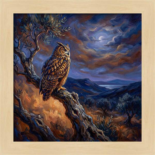 Majestic Owl Beneath The Moon