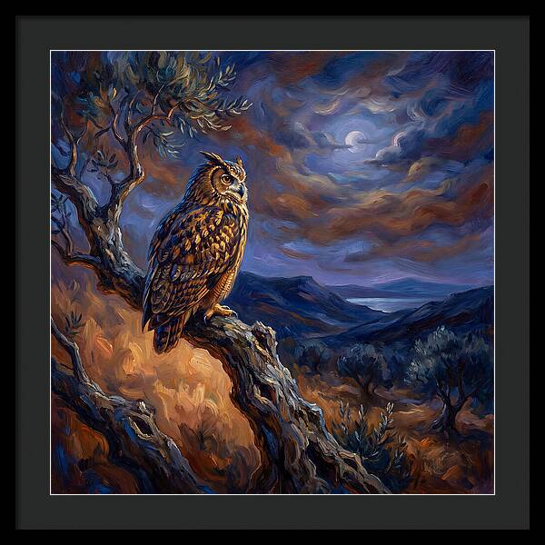 Majestic Owl Beneath The Moon