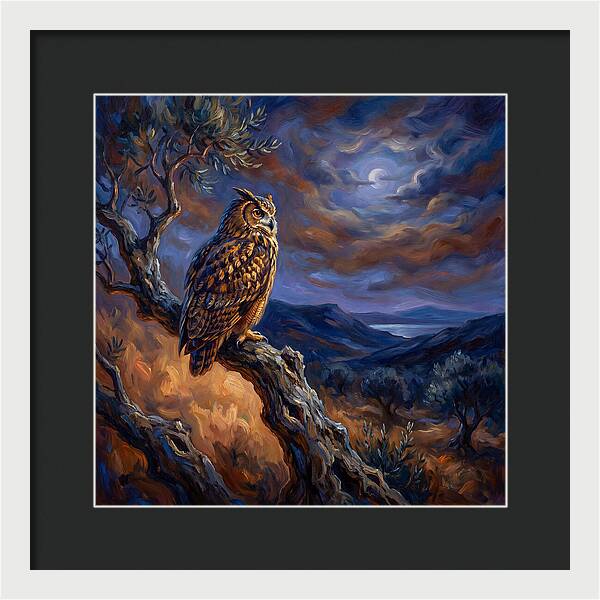 Majestic Owl Beneath The Moon