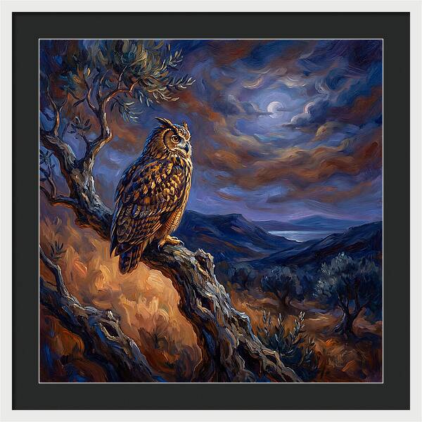 Majestic Owl Beneath The Moon