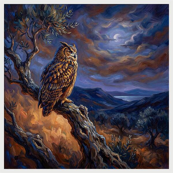 Majestic Owl Beneath The Moon