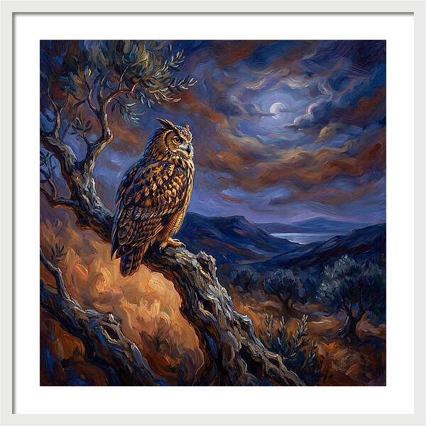 Majestic Owl Beneath The Moon