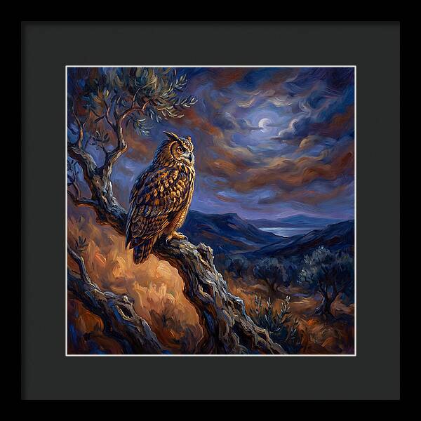 Majestic Owl Beneath The Moon