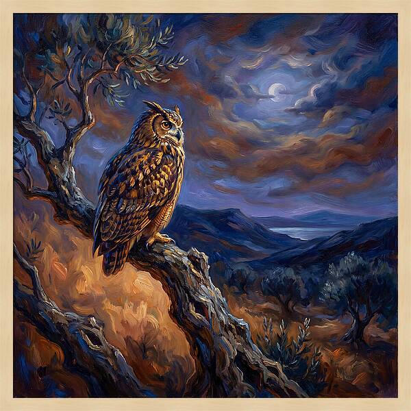 Majestic Owl Beneath The Moon